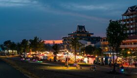 Pakse Street by night, Laos